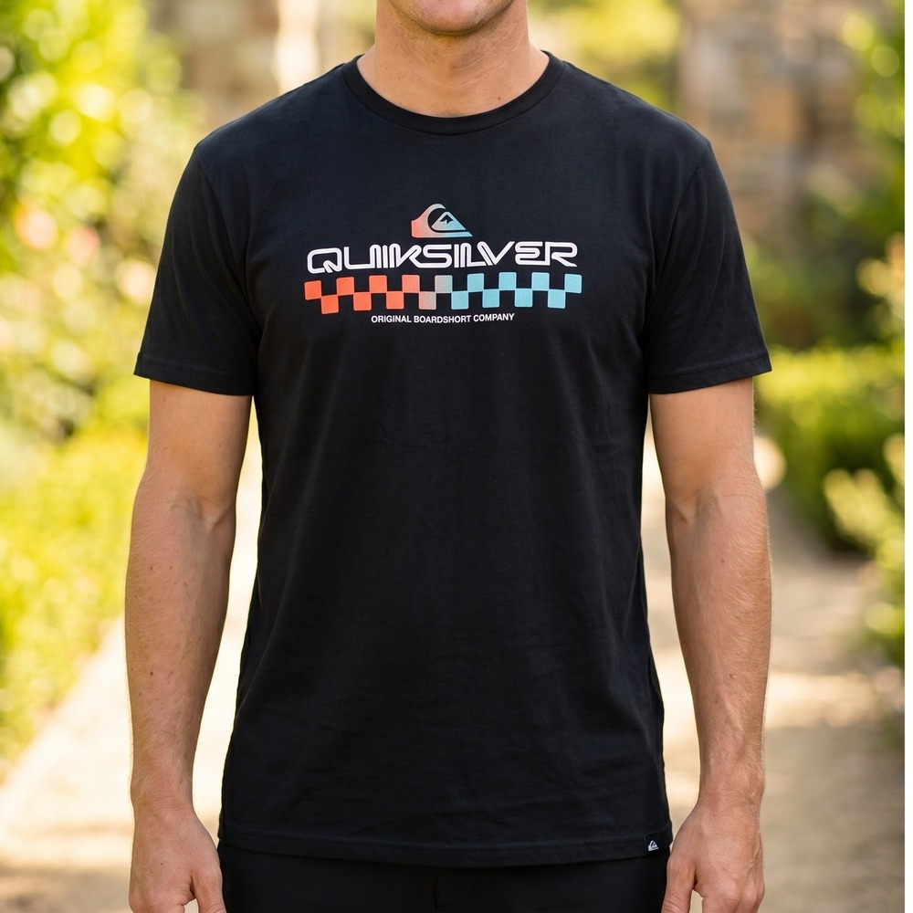 Quiksilver Mens Original Boardshort Company Graphic Tee Black RN114199 L